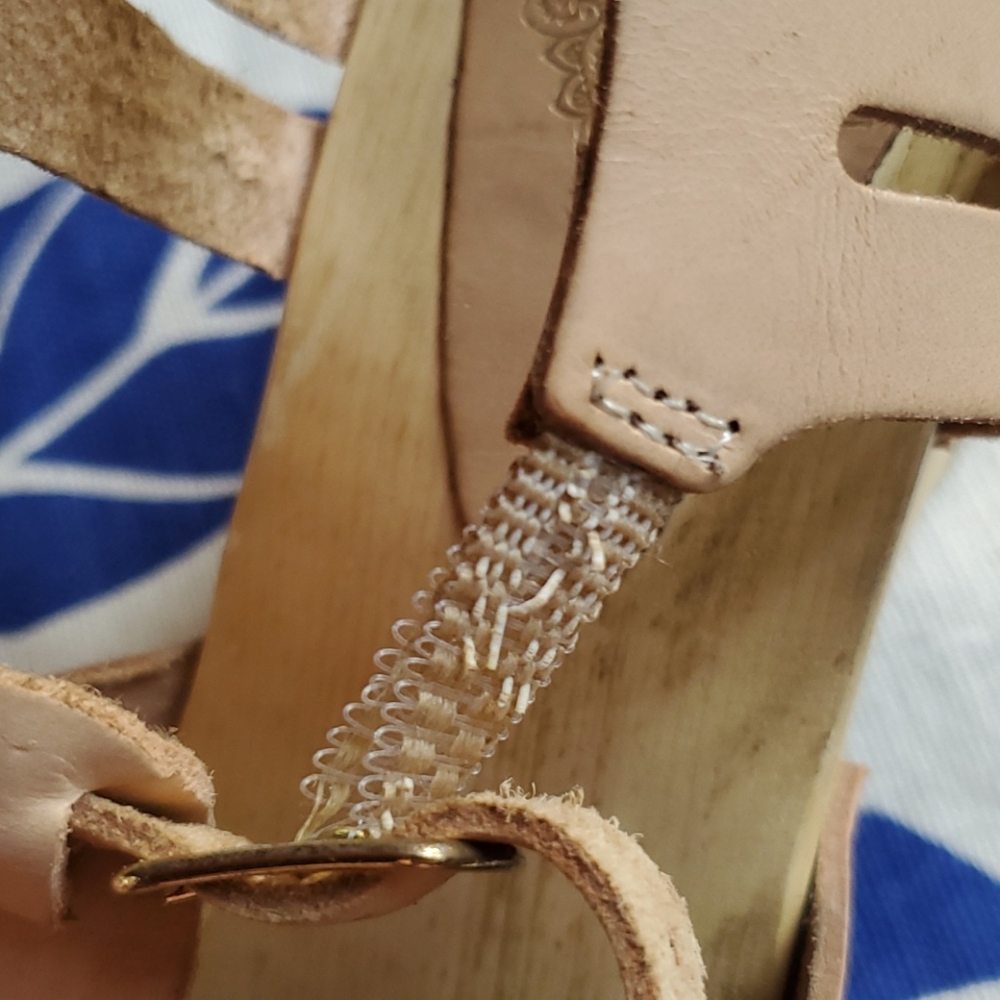 Ecote Leather Ankle Strap Sandal Clogs Size 8 - Picture 12 of 12